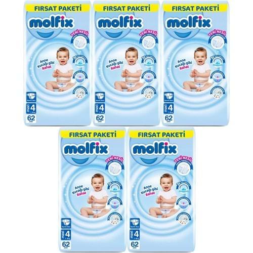 Molfix Bebek Bezi Beden:4 (7-14KG) Maxi 310 Adet Mega Fırsat Pk