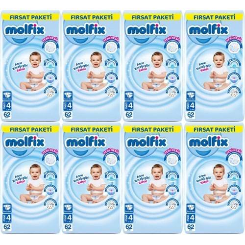 Molfix Bebek Bezi Beden:4 (7-14KG) Maxi 496 Adet Dev Ekonomik Fırsat Pk