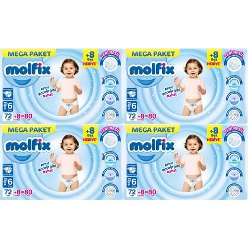 Molfix Bebek Bezi Beden:6 (15+KG) Extra Large 320 Adet Mega Avantaj Fırsat Pk