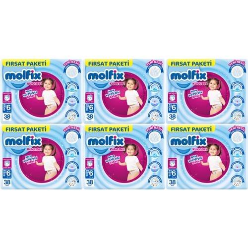Molfix Külot Bebek Bezi Beden:6 (15+KG) Extra Large 228 Adet Ekstra Fırsat Pk
