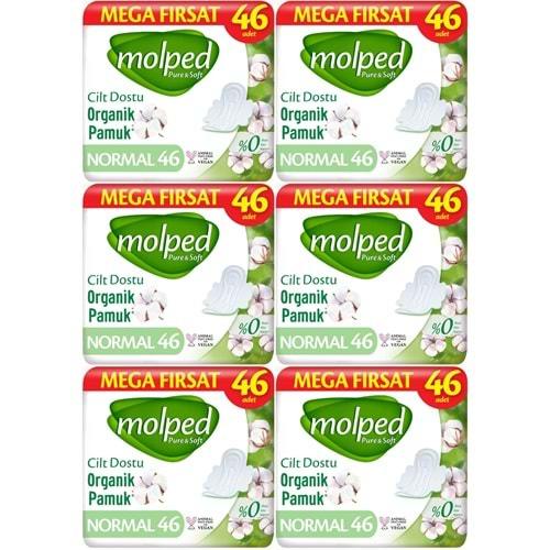 Molped Pure&Soft Hijyenik Ped Normal 276 (6PK*46) Adet Mega Pk