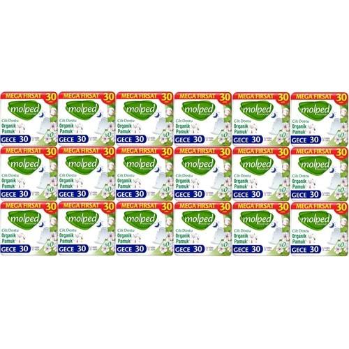 Molped Pure&Soft Hijyenik Ped Gece 540 (18PK*30) Adet Mega Pk