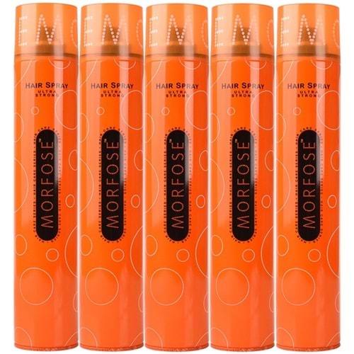 Morfose Saç Spreyi 400ML Ultra Sert (Turuncu) (5 Li Set)