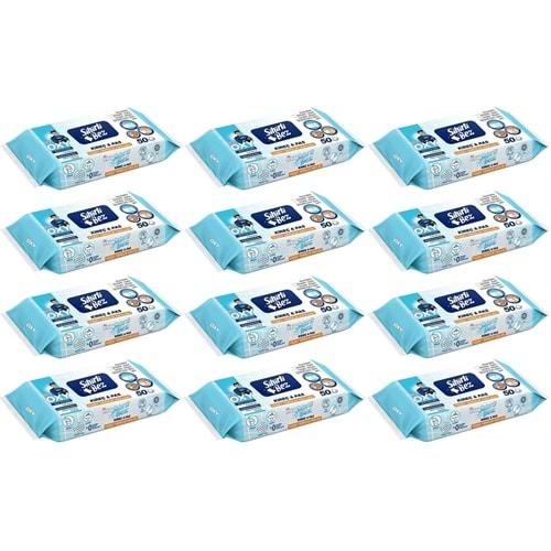 Mr. Oxy Sihirli Bez Kireç & Pas Yüzey Temizlik Havlusu 50 Yaprak Plastik Kapaklı (12 Li Set)400 Yprk