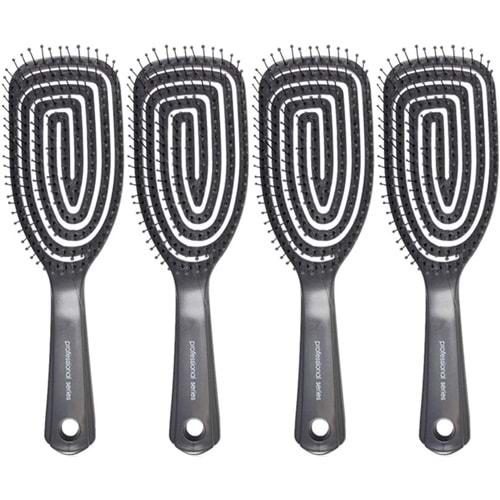 Nascita 3 (Üç) Boyutlu Profesyonel Saç Fırçası (Kod Prof:1) (4 Lü Set)