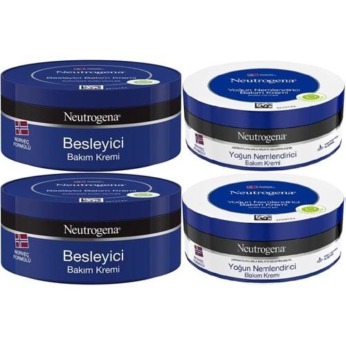 Neutrogena Norveç Formülü Bakım Kremi 200 ML (Karma 4 Lü Set Besleyici ve Yoğun)