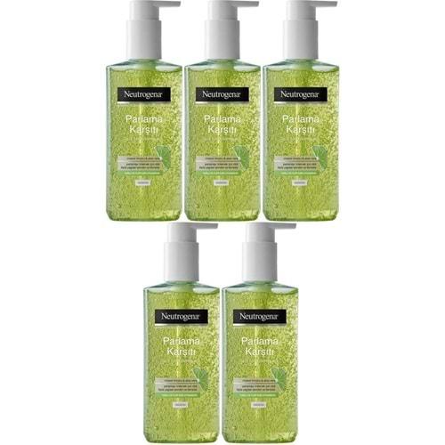 Neutrogena Visibly Clear Pore&Shine Temizleme Jeli 200ML (Parlama Karşıtı) (5 Li Set)