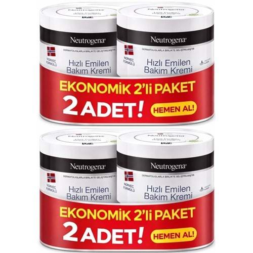 Neutrogena Norveç Formülü Hızlı Emilen Bakım Kremi 200ML+200ML 400ML Avantaj PK (2 Li Set)