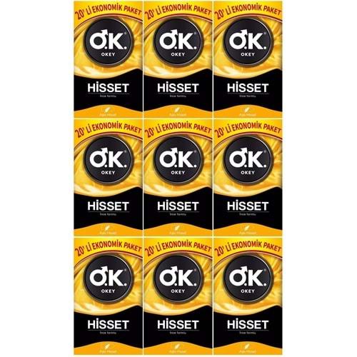 Okey Prezervatif 180 Adet Hisset Ekonomik Pk (9PK*20)