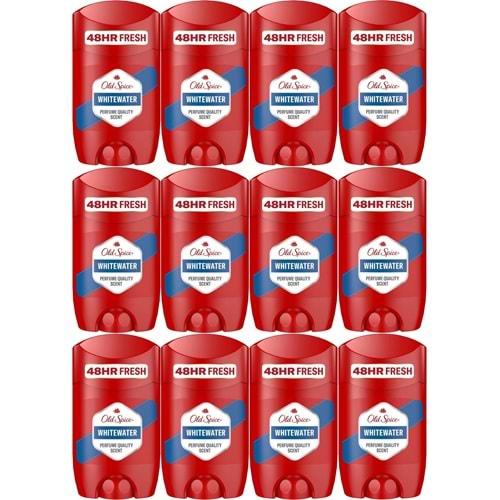 Old Spice WhiteWater Stick Roll-On Men/Erkek Deodorant 50ML (12 Li Set)
