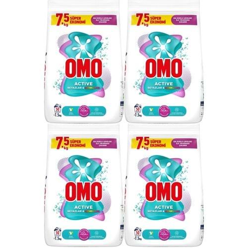 Omo Matik Çamaşır Deterjanı 30KG Beyaz ve Color/Renkliler (200 Yıkama) (4PK*7.5KG)