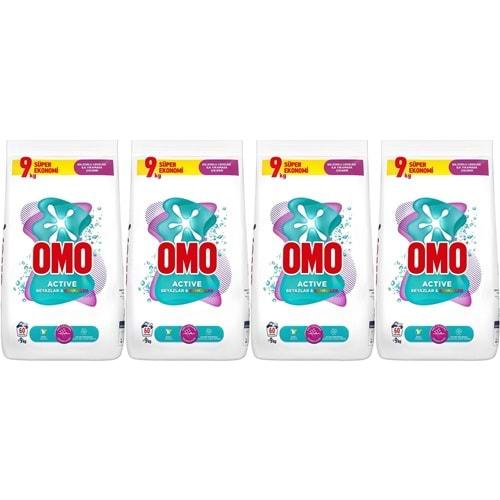 Omo Matik Toz Çamaşır Deterjanı 36KG Beyazlar ve Renkliler (240 Yıkama) (4PK*9KG)