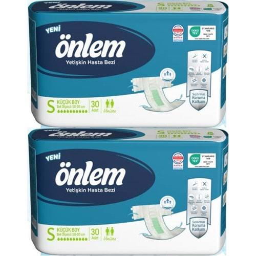 Önlem Hasta Bezi Bel Bantlı Tekstil Yüzey S - Small - Küçük 60 Adet (2PK*30)