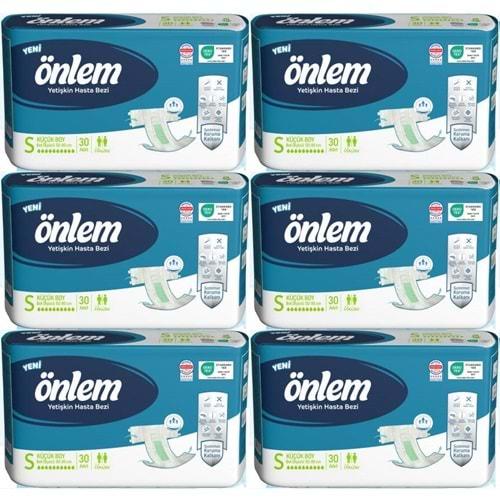 Önlem Hasta Bezi Bel Bantlı Tekstil Yüzey S - Small - Küçük 180 Adet (6PK*30)