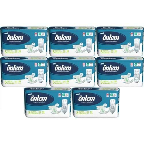 Önlem Hasta Bezi Bel Bantlı Tekstil Yüzey S - Small - Küçük 240 Adet (8PK*30)