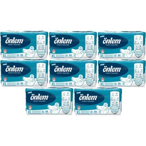 Önlem Hasta Bezi Bel Bantlı Tekstil Yüzey XL - Extra Large - Ekstra Büyük 240 Adet (8PK*30)
