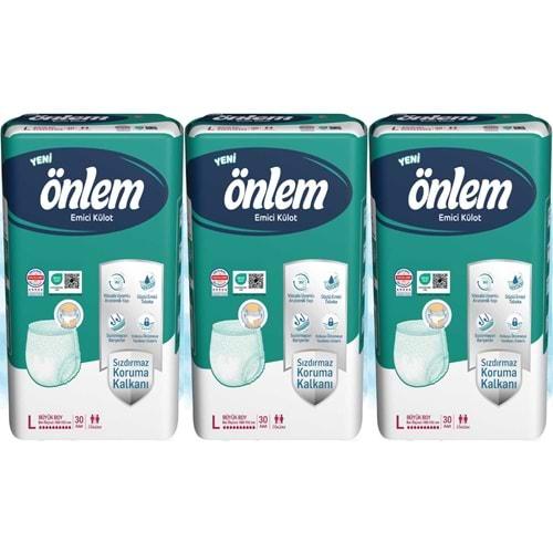 Önlem Emici Külot Yetişkin Hasta Bezi L - Large - Büyük 90 Adet (3PK*20)
