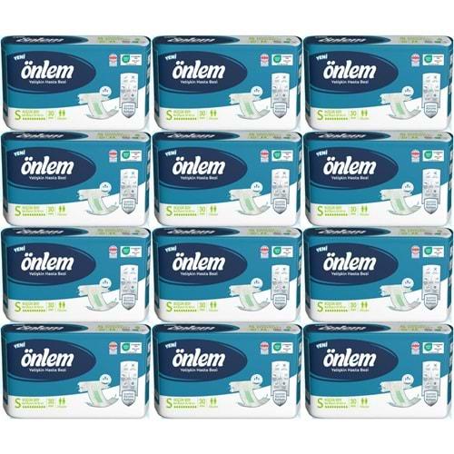 Önlem Hasta Bezi Bel Bantlı Tekstil Yüzey S - Small - Küçük 360 Adet (12PK*30)