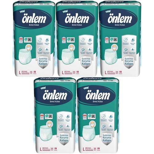 Önlem Emici Külot Yetişkin Hasta Bezi L - Large - Büyük 150 Adet (5PK*30)