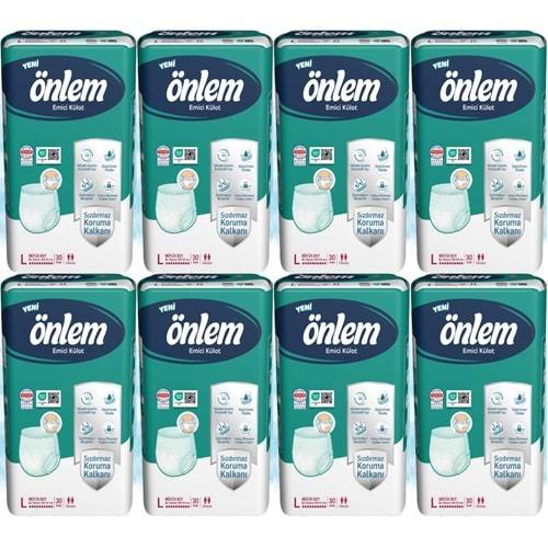 Önlem Emici Külot Yetişkin Hasta Bezi L - Large - Büyük 240 Adet (8PK*30)