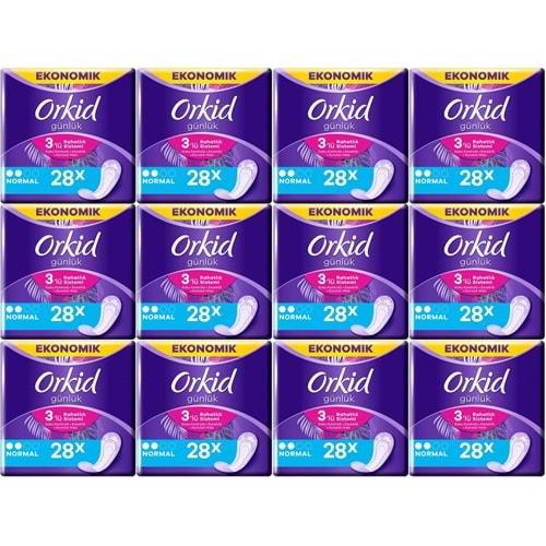 Orkid Günlük Ped Günlük Koruma Normal 336 Adet Ekonomik Paket (Tekli Paketlerde) (12PK*28)