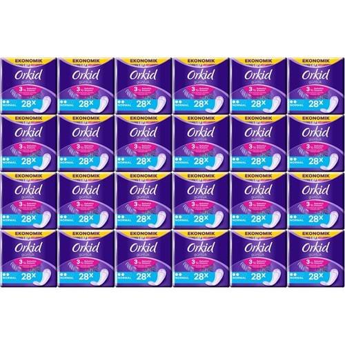 Orkid Günlük Ped Günlük Koruma Normal 672 Adet Ekonomik Paket (Tekli Paketlerde) (24PK*28)