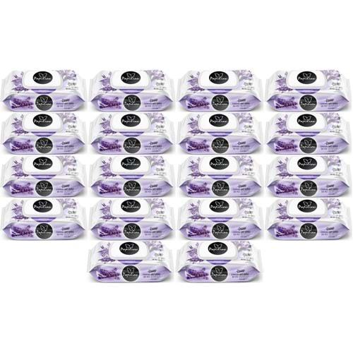 Papilion Islak Havlu Mendil 100 Yaprak Lavanta (18 Li Set) 1800 Yaprak