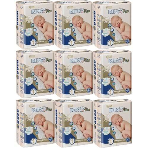 Pedo Plus Bebek Bezi Beden:1 (2-5KG) Yeni Doğan 360 Adet Jumbo Ekstra Pk