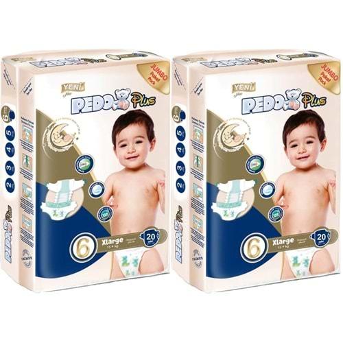 Pedo Plus Bebek Bezi Beden:6 (15+KG) Extra Large 40 Adet Jumbo Ekonomik Pk