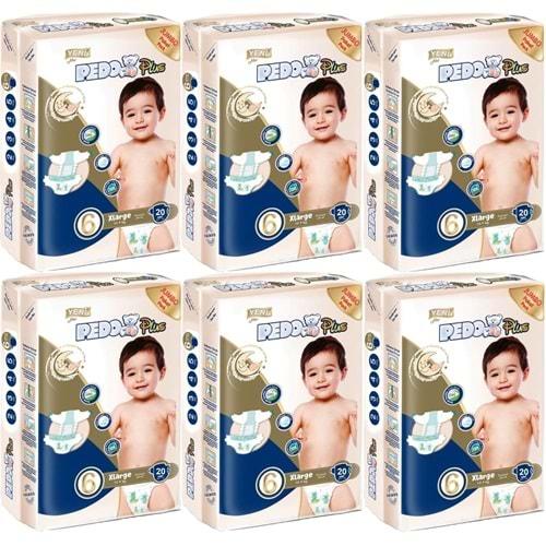 Pedo Plus Bebek Bezi Beden:6 (15+KG) Extra Large 120 Adet Jumbo Avantaj Pk