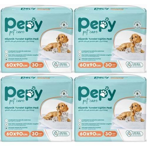 Pepy Evcil Hayvan Tuvalet Eğitim Pedi 60*90CM 120 Adet (4PK*30)