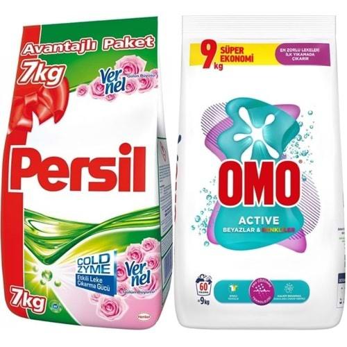 Persil Matik Toz Çamaşır Deterjanı 7KG Gülün Büyüsü (46 Yıkama) + 9KG Beyaz ve Renkliler