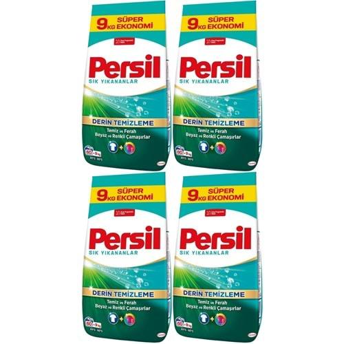 Persil Matik Toz Çamaşır Deterjanı 36KG Sık Yıkananlar Beyaz ve Renkliler İçin (4PK*9KG)(240 Yıkama)
