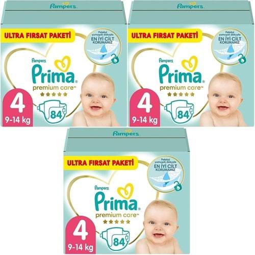 Prima Premium Care Bebek Bezi Beden:4 (9-14) Maxi 252 Adet Süper Fırsat Pk