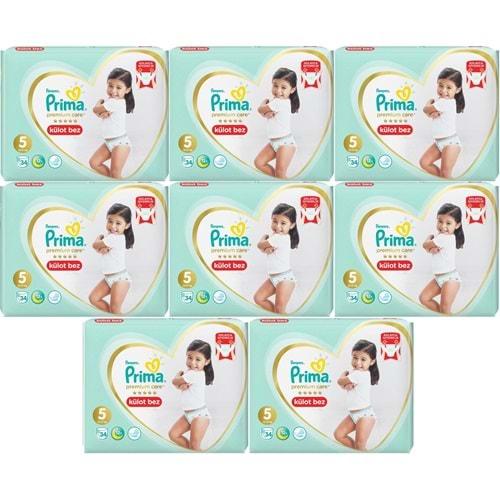 Prima Premium Care Külot Bebek Bezi Beden:5 (12-17Kg) 272 Adet Ultra Ekonomik Fırsat Pk