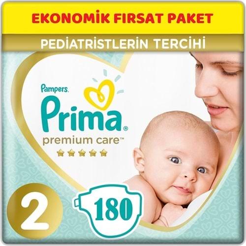 Prima Premium Care Bebek Bezi 2 Beden 4-8 KG Mini 180 Adet Ekonomik Fırsat Pk