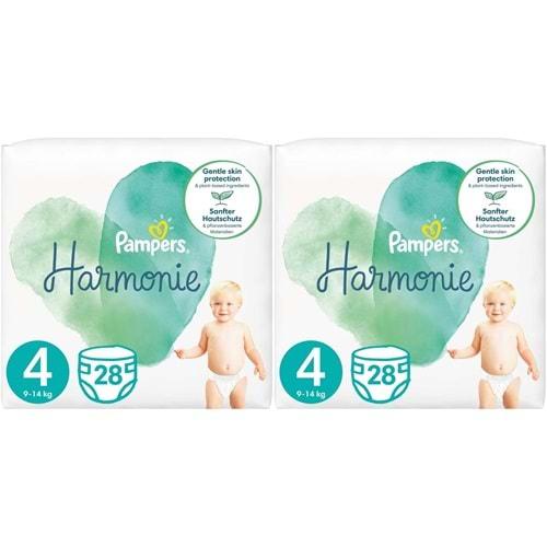 Prima Pampers Harmonie Bebek Bezi Beden:4 (9-14KG) Maxi 56 Adet Ekonomik Ultra Fırsat Pk