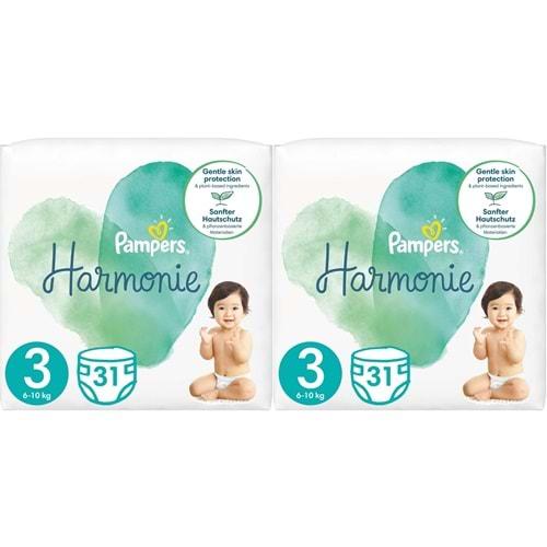 Prima Pampers Harmonie Bebek Bezi Beden:3 (6-10KG) Midi 62 Adet Ekonomik Ultra Fırsat Pk
