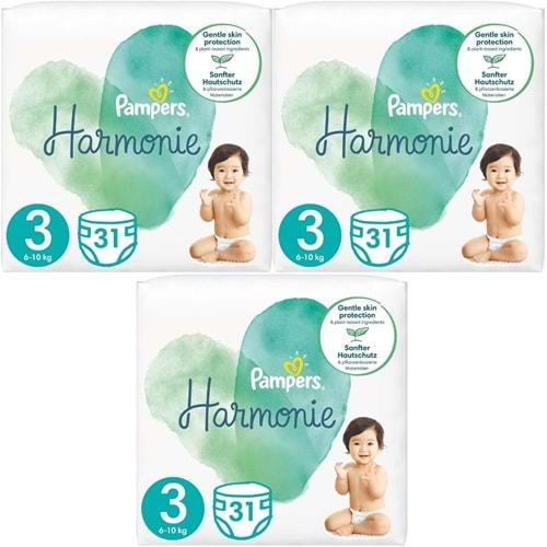 Prima Pampers Harmonie Bebek Bezi Beden:3 (6-10KG) Midi 93 Adet Aylık Ultra Fırsat Pk
