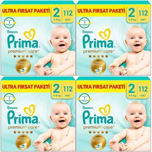 Prima Premium Care Bebek Bezi Beden:2 (4-8KG) Mini 448 Adet Avantaj Ultra Fırsat Pk