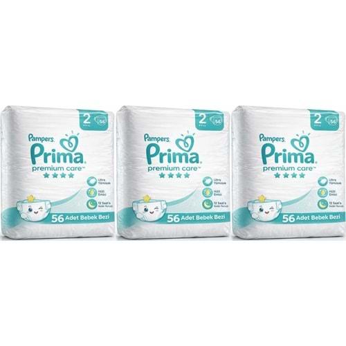 Prima Premium Care Bebek Bezi Beden:2 (4-8KG) Mini 168 Adet Aylık Mega Pk