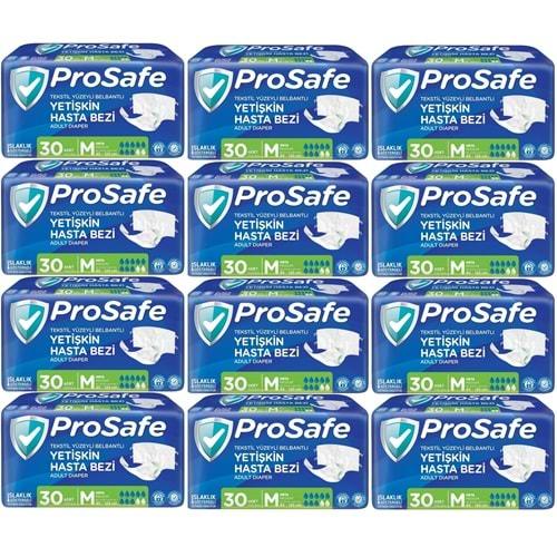 Prosafe Hasta Bezi Yetişkin Bel Bantlı Tekstil Yüzey M - Medium - Orta Boy 360 Adet (12PK*30)