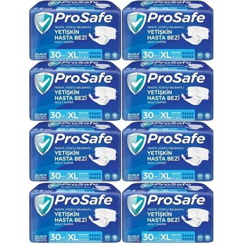Prosafe Hasta Bezi Yetişkin Bel Bantlı Tekstil Yüzey XL-Extra Large Boy 240 Adet (8PK*30)