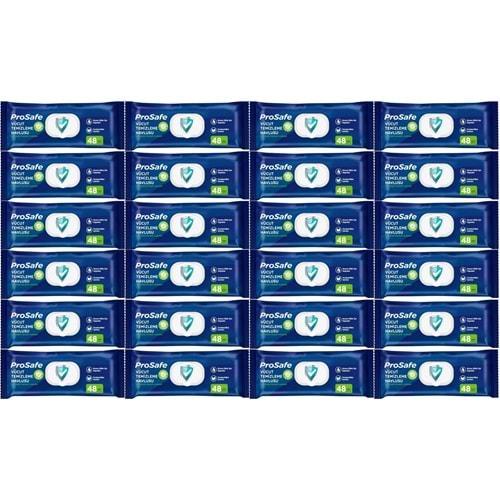Prosafe Hasta Vücut Temizleme Islak Mendil Havlu 48 Yaprak XL (24 Lü Set) Plastik Kapak