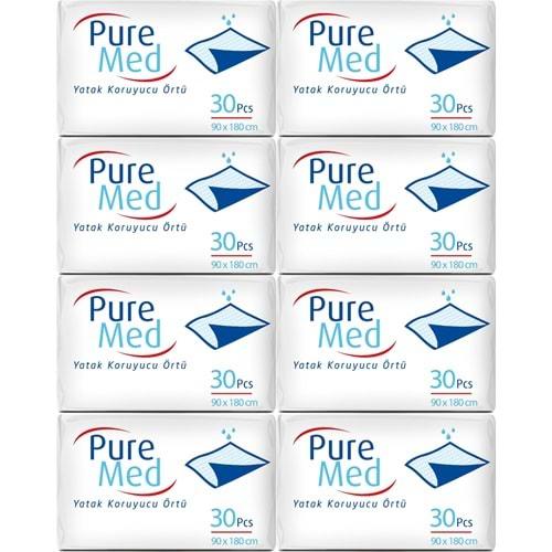 Puremed Hasta Yatak Koruyucu 90*180CM 240 Adet (8PK*30)