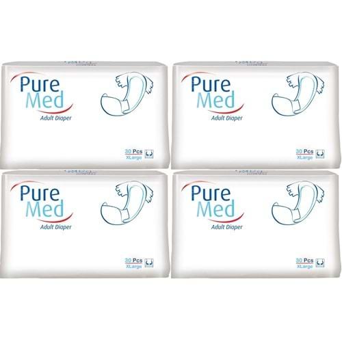 Puremed Hasta Bezi Bel Bantlı Tekstil Yüzey XL Extra Large 120 Adet (4PK*30)
