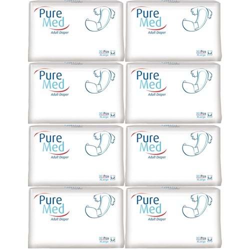 Puremed Hasta Bezi Bel Bantlı Tekstil Yüzey XL Extra Large 240 Adet (8PK*30)