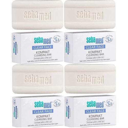 Sebamed Clear Face Kompakt Yüz Temizleme Barı Sabun Sivilceye Yatkın Cilt 100GR (4 Lü Set)