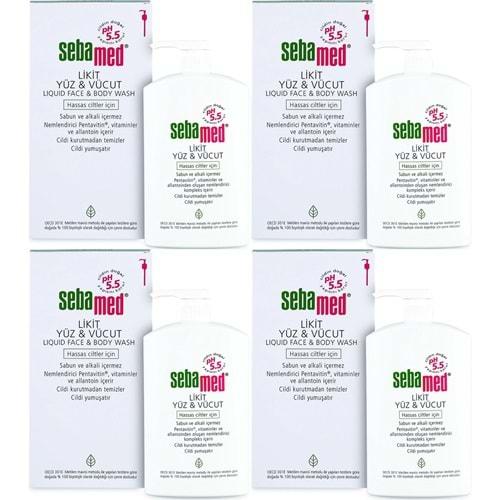 Sebamed Yüz ve Vücut Temizleyici Likit 1000ML (4 Lü Set)
