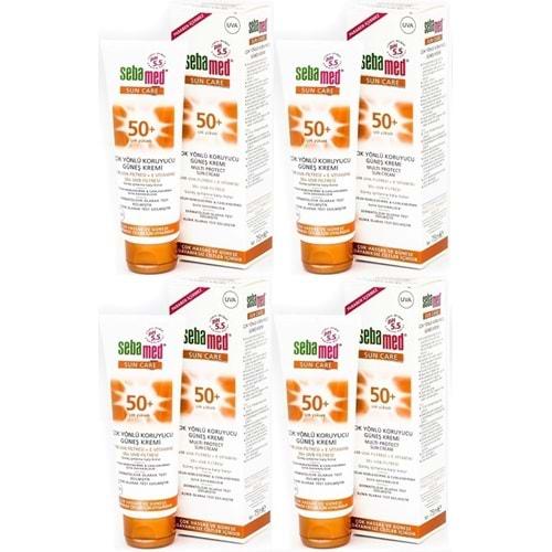 Sebamed Sun Care Çok Yönlü Koruyucu Güneş Kremi 75ML SPF 50+ Faktör (4 Lü Set)